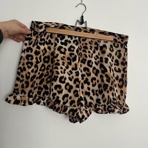 Urban Outfitters Leopard Print High Waist Shorts